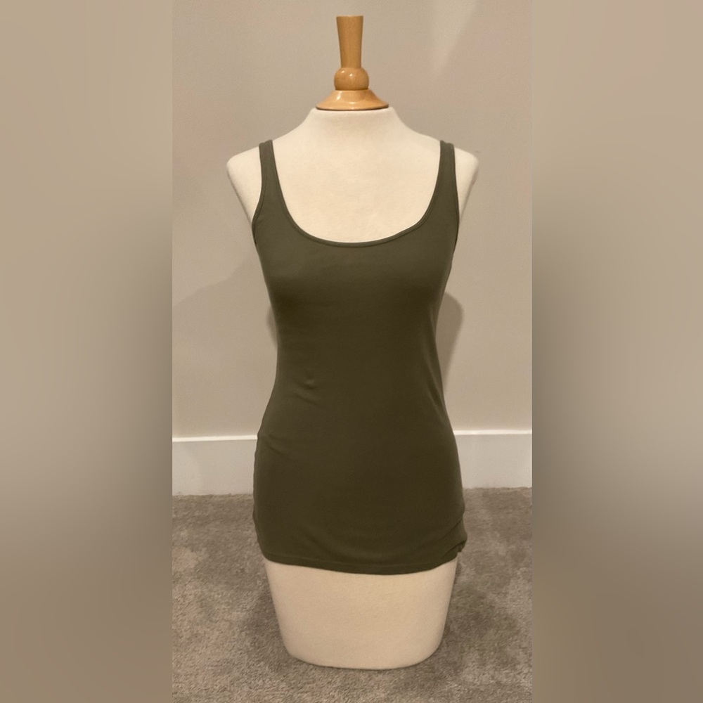 Ann Taylor Loft Olive Green Women's Tank Top, Size S